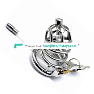 FRRK 64mm sex shop 304 stainless steel SM sex toy chastity lock penis cage with keyholder chastity cage Male chastity device