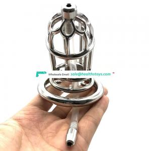 FRRK 7.5cm wholesale sex toys metal chastity lock penis cage for male chastity device  chastity cage 304 stainless steel