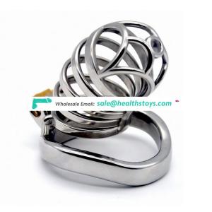 FRRK 74mm chastity lock sm sex toys penis cage with keyholder Male chastity device  chastity cage 304 stainless steel