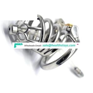 FRRK64mm 304 stainless steel metal chastity chastity device with catheter chastity cage lock penis cage for male