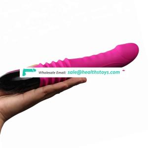 Flexible Thrusting Vibrator Dildo, Waterproof Rechargeable Vibrating Body Massager
