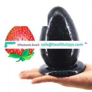 Hot Sale FAAK59 Strawberry Shape Butt Plug With Suction Base Stimulating Expander Adult Game Tool Sex Toy For Men Women Training