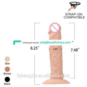 Hot selling PVC 8 Inches huge flesh like realistic dildo for women