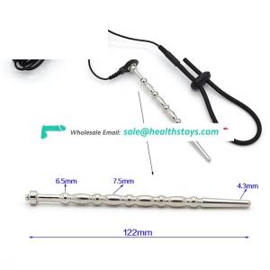 Penis Plug Sound Electric Massager Delay Cock Ring Stainless Steel Urethral Dilator