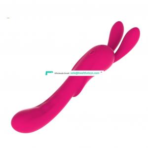 Rechargeable 12 speeds adult product rabbit vibrator, clitoris stimulator and g spot vibrator
