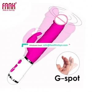 Wholesale FAAK Clitoris Stimulate Female Rabbit Vibrator Masturbator New Rabbit Vibrator 10 Speed G-spot Massage Wand Vibrator